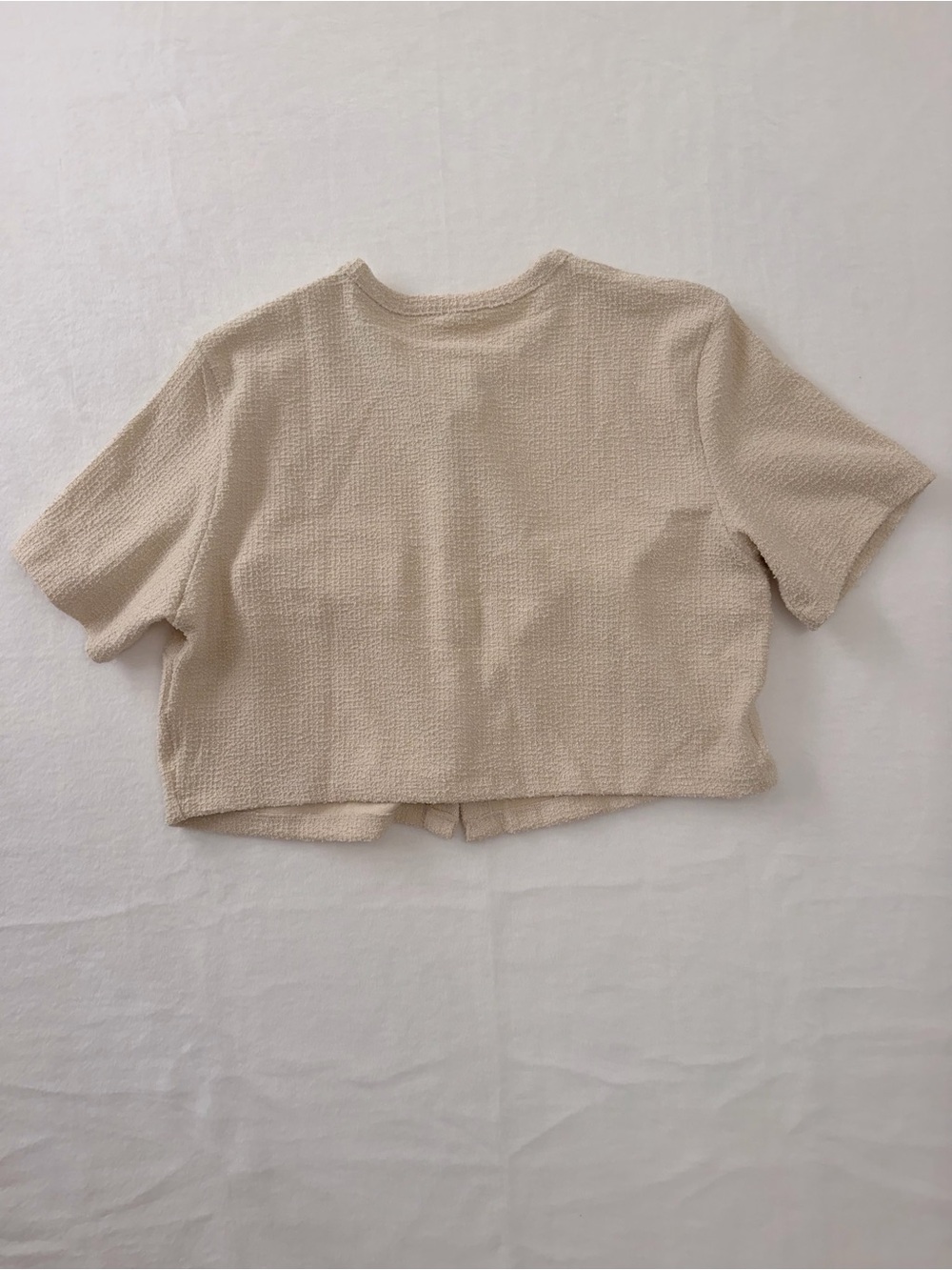 Short Sleeve Cardigan with Gold Buttons - Picture 2 of 3